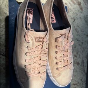 Keds Blush Canvas Lace-Up Sneakers